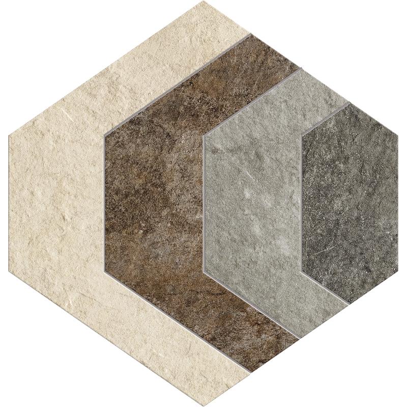 Cercom ABSOLUTE STONE Mosaico Esagona Mix 28,7x29,9 cm 10 mm Matt