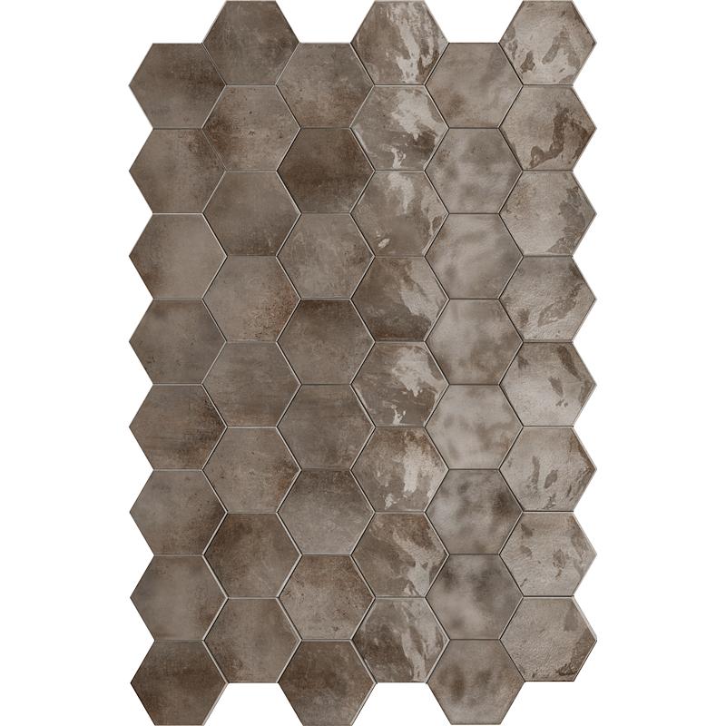 Terratinta BETONMETAL Copper Hexagon 15x17,1 cm 9 mm Glossy