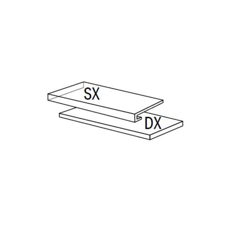 Gradino Costa Retta Angolare DX White