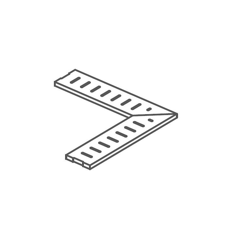 ITALGRANITI Dorset Griglia Angolare Bianco Cross Cut 14x60 cm 20 mm Strutturato