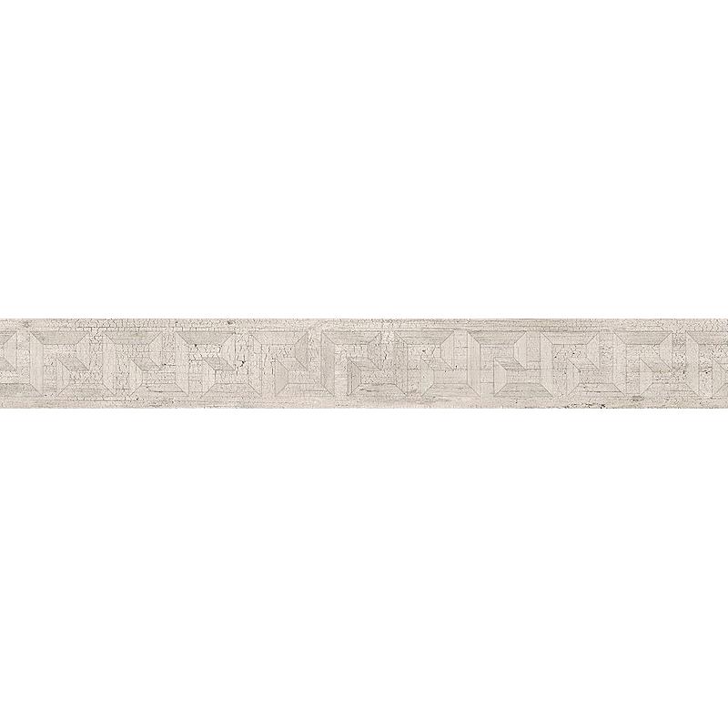 VERSACE ETERNO FASCIA GRECA INTARSIO WHITE 10x80 cm 9.5 mm Matt