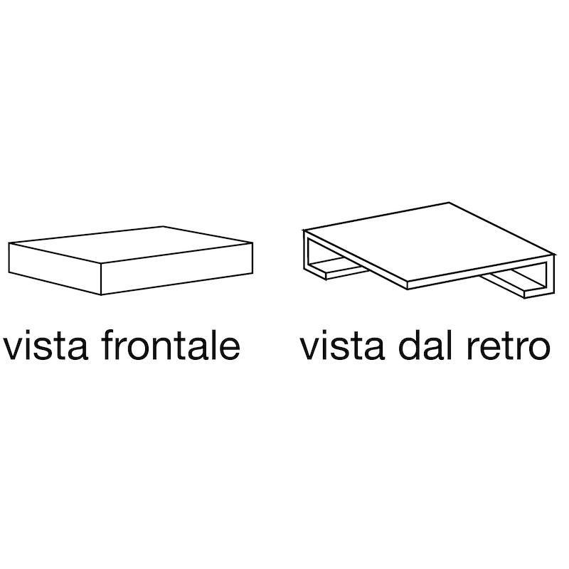 Tuscania  ETNA Gradone Costa Retta Angolare DX White 34x34x4 cm 9.5 mm Matte