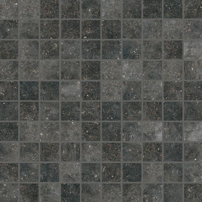 Floor Gres AIRTECH LONDON BLACK HIGH GLOSSY MOSAICO 30x30 cm 9 mm LEVIGATO