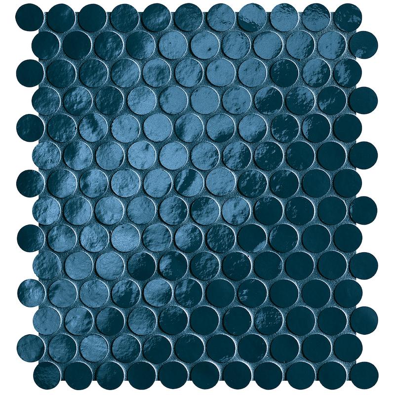 Fap GLIM Mosaico Round Blu Navy 29,5x32,5 cm 9 mm BRILLANTE