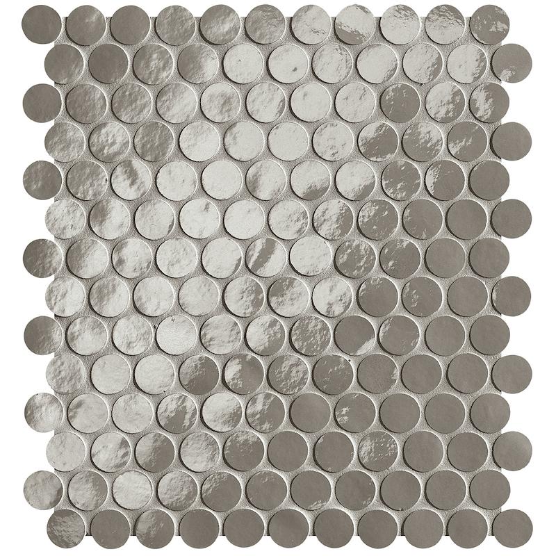 Fap GLIM Mosaico Round Grigio Fumo 29,5x32,5 cm 9 mm BRILLANTE