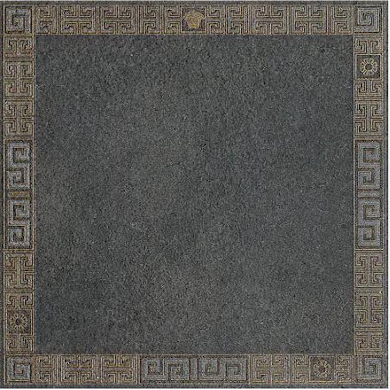 VERSACE GREEK ANTRACITE/ORO CASSETTONE 40x40 cm 9.5 mm Matt