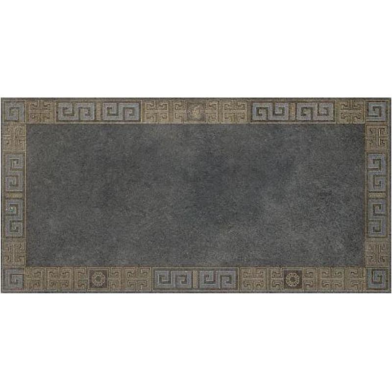 VERSACE GREEK ANTRACITE/ORO CASSETTONE 40x80 cm 9.5 mm Matte