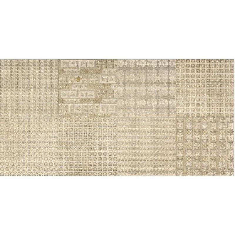 VERSACE GREEK BEIGE/ORO FORMELLE 40x80 cm 9.5 mm Matt