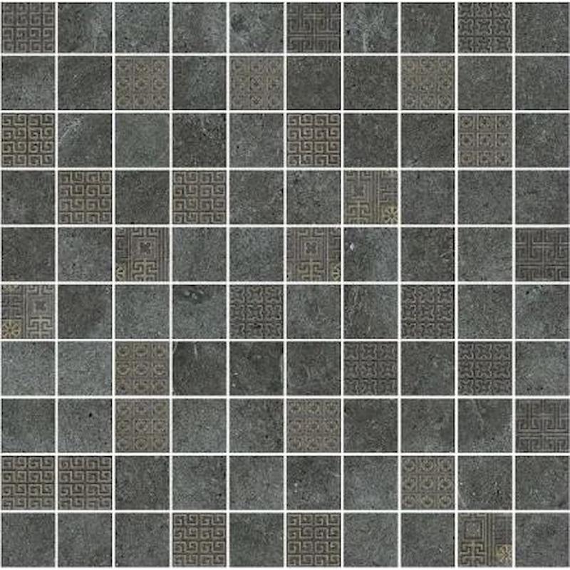 VERSACE GREEK MOSAICO ANTRACITE T100 40x40 cm 9.5 mm Matte