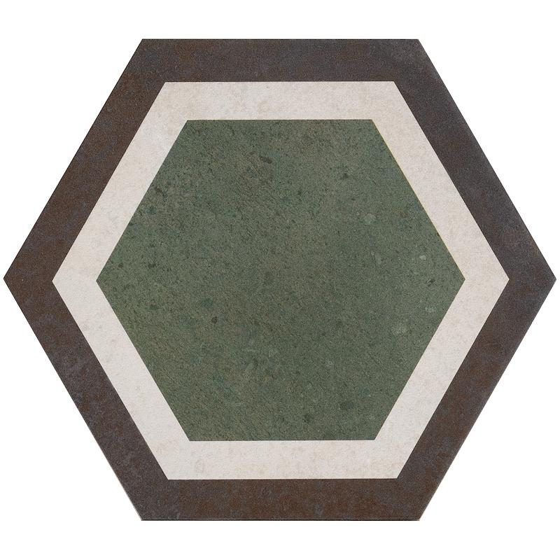 Cir ITALICA Esagona Terra Moderna Verde 24x27,7 cm 10 mm Matte