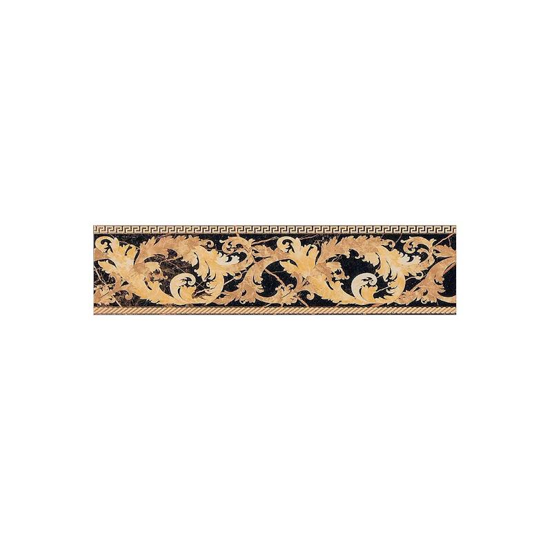 VERSACE MARBLE FASCIA BAROCCA NERO 14,4x58,5 cm 9.5 mm Lapped