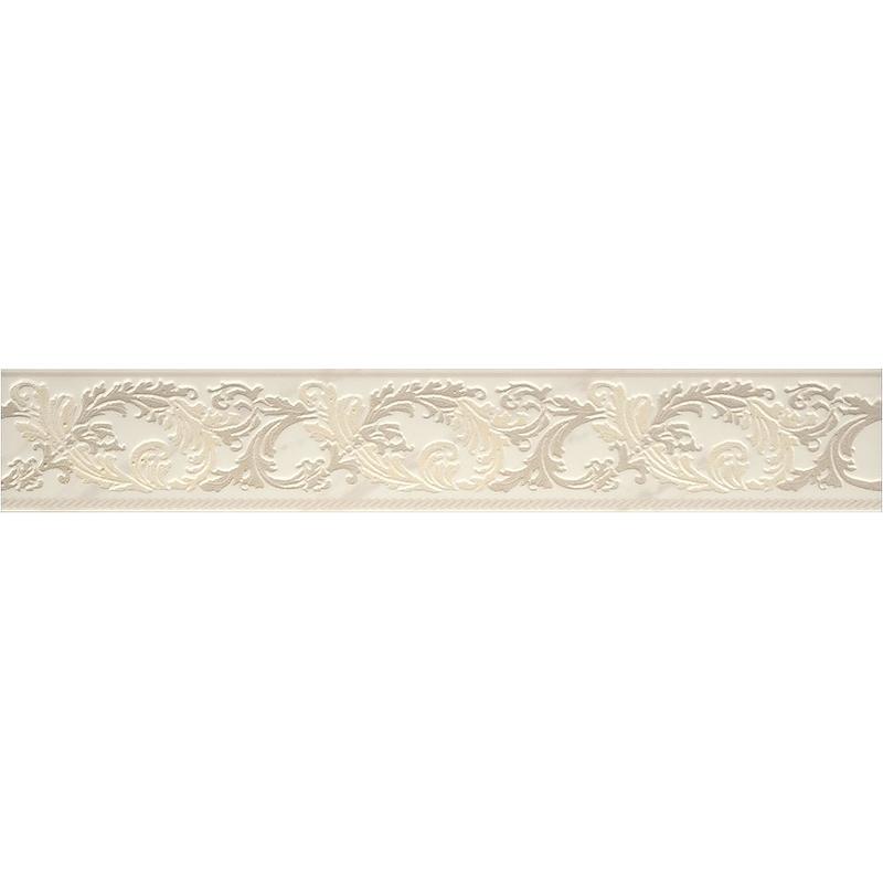 VERSACE MARBLE FASCIA BAROCCHINA BIANCO 9,6x58,5 cm 9.5 mm Lapped