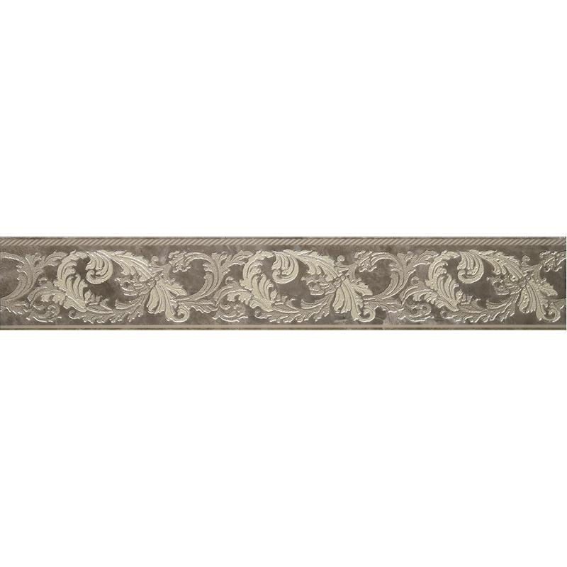 VERSACE MARBLE FASCIA BAROCCHINA GRIGIO 9,6x58,5 cm 9.5 mm Lapped