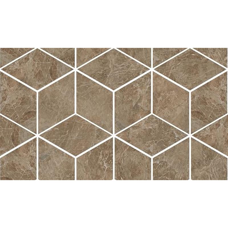 VERSACE MARBLE MOSAICO T3 MARRONE 17x29,1 cm 9.5 mm Lappato