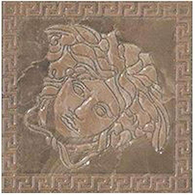 VERSACE MARBLE TOZZETTO MEDUSA MARRONE 14,4x14,4 cm 9.5 mm Lapped