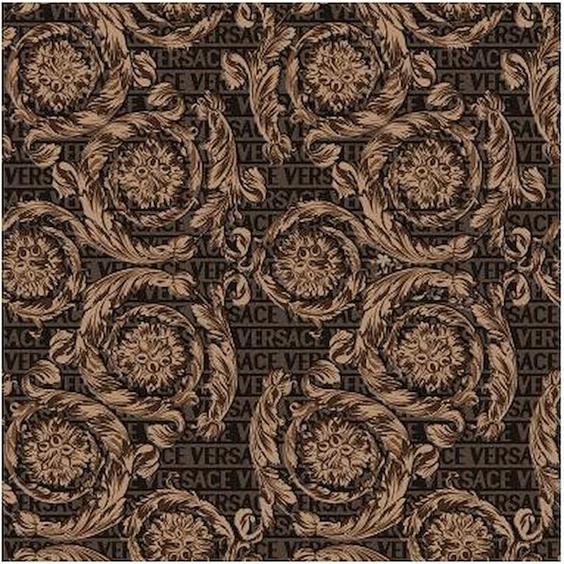 VERSACE MAXIMVS BAROCCO BROWN/ORO 60x60 cm 6 mm Lux