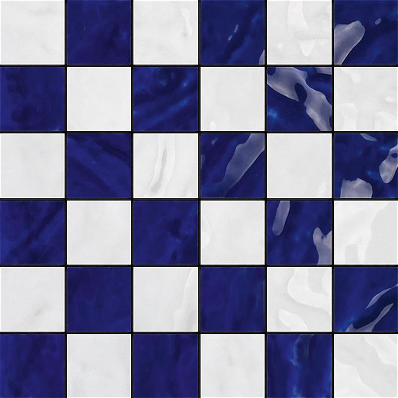 Cir TADELAKT Mosaico Fez Blu 30x30 cm 9.5 mm Matte