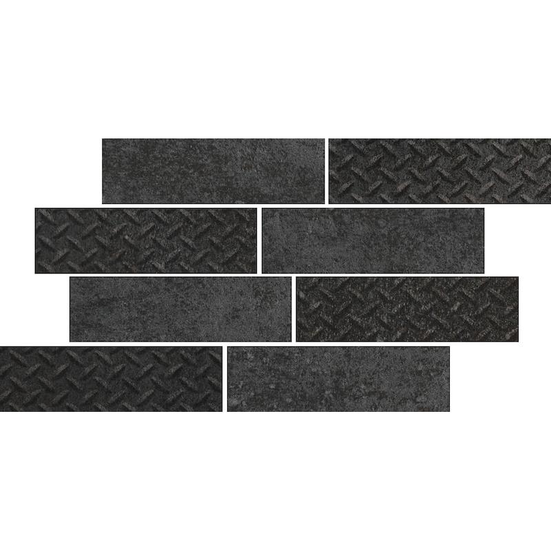 Cercom TEMPER Mosaico Bricks Coal 24x40 cm 10 mm Matt