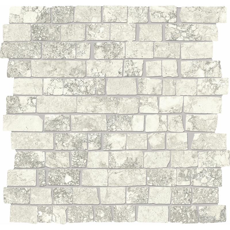 PROVENZA UNIQUE TRAVERTINE Mosaico Mini Block Ancient White 30x30 cm 9.5 mm Matt